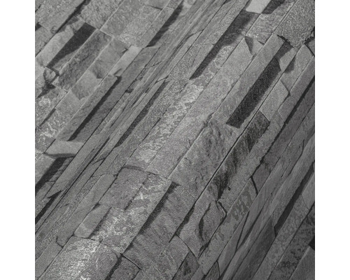 Papier peint aspect pierre gris