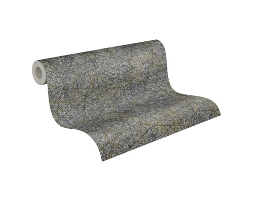 Rouleau de papier peint vinyle gris avec motif abstrait