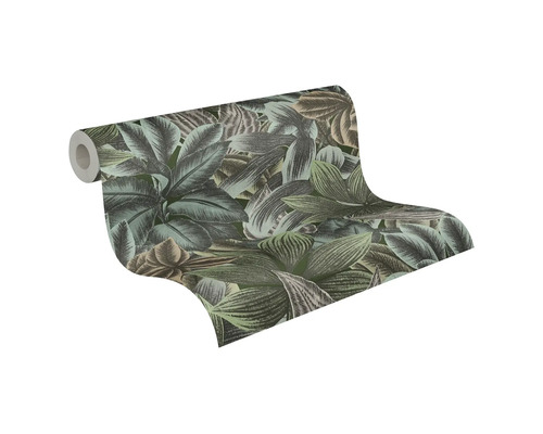 Rouleau de papier peint à motifs de feuilles