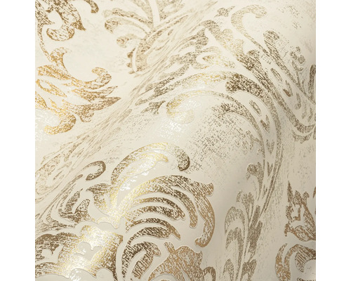 Gros plan d''un papier peint texturé avec un motif floral