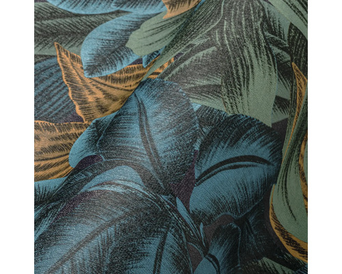 Nahaufnahme eines Stoffes mit Blattmuster