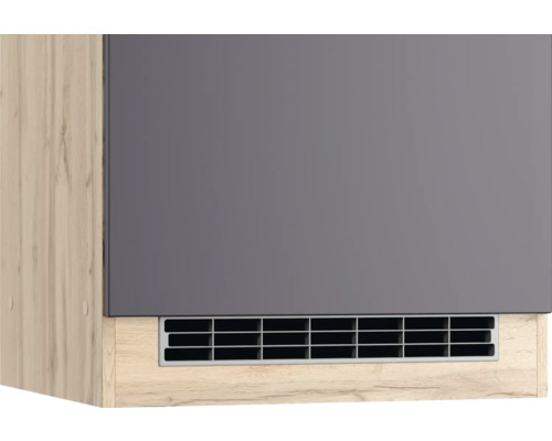 Meuble haut avec porte grise et aspect bois