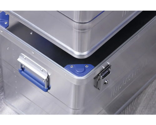 Caisse en aluminium avec poignée et protection d''angle