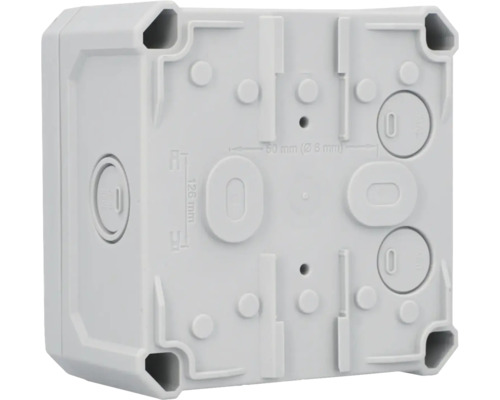 Aufputzgehäuse mit metrischen Vorprägungen für Elektroinstallationen