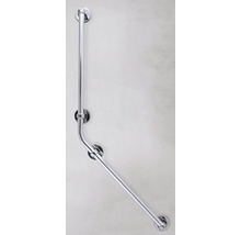 Winkelgriff aus Edelstahl zur Wandmontage als Badhilfe