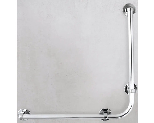 Eck-Haltegriff aus Metall für das Badezimmer zur Wandmontage.