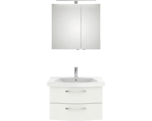 Meuble sous-lavabo de salle de bain avec miroir et éclairage