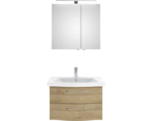 Waschtisch mit Spiegel und Unterschrank für das Badezimmer