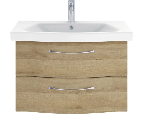 Waschtisch mit zwei Schubladen und Aufsatzwaschbecken