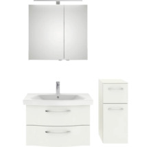 Ensemble de salle de bains avec armoire de toilette, meuble sous-lavabo et armoire latérale