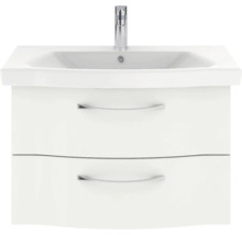 Meuble sous-vasque avec deux tiroirs et lavabo à poser