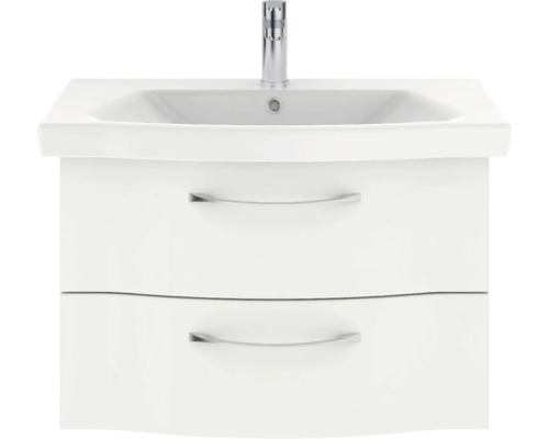 Meuble sous-vasque avec deux tiroirs et lavabo à poser