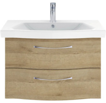Meuble sous-vasque avec deux tiroirs et vasque à poser