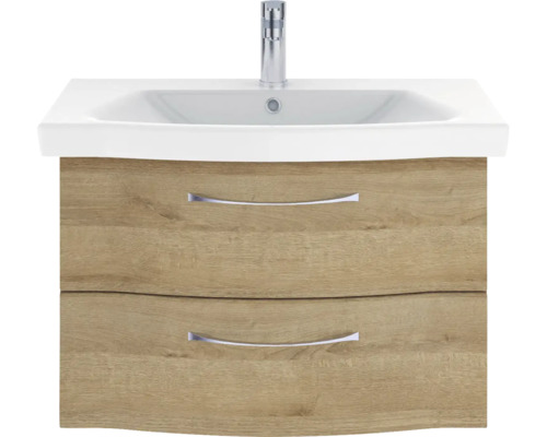 Meuble sous-vasque avec deux tiroirs et vasque à poser