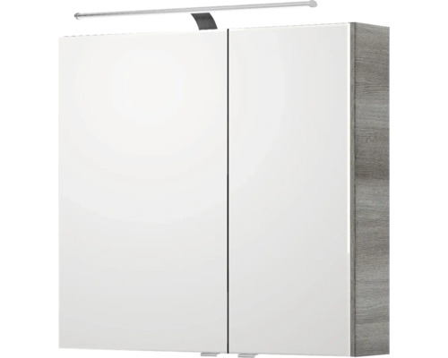 Armoire de toilette avec deux portes et éclairage