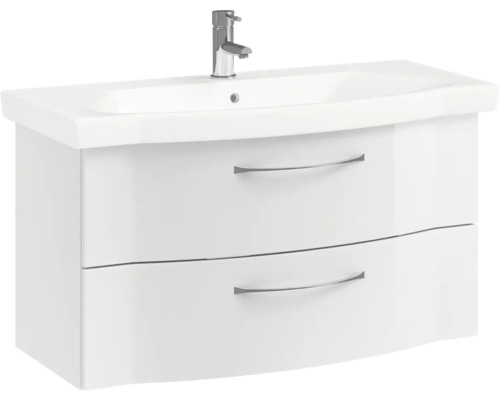 Waschtischunterschrank mit zwei Schubladen und Waschbecken