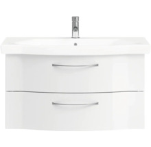 Meuble sous-lavabo avec deux tiroirs et robinet
