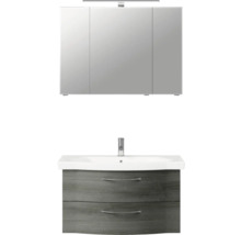 Badezimmer-Set mit Waschtischunterschrank, Waschbecken und Spiegelschrank