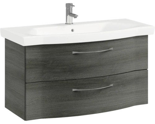 Waschtischunterschrank mit zwei Schubladen, Waschbecken und Armatur