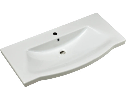 Keramikwaschtisch mit Hahnloch und Überlauf