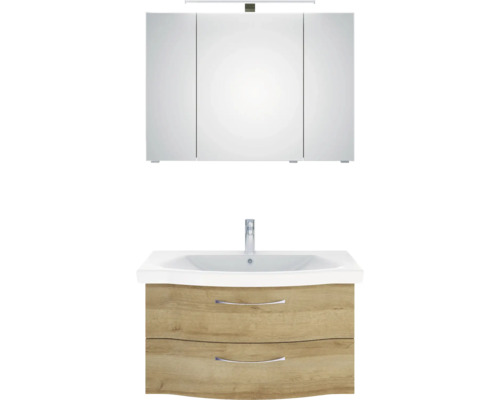 Badezimmer Waschtisch mit Unterschrank und Spiegelschrank