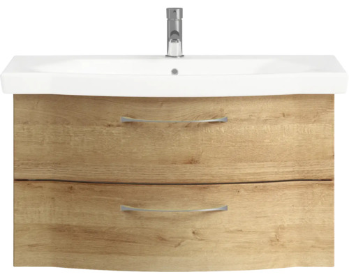 Waschtischunterschrank mit zwei Schubladen und einem Waschbecken