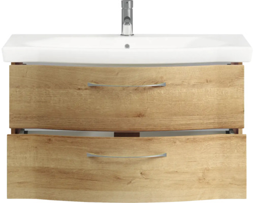 Waschtischunterschrank mit zwei Schubladen und Waschbecken