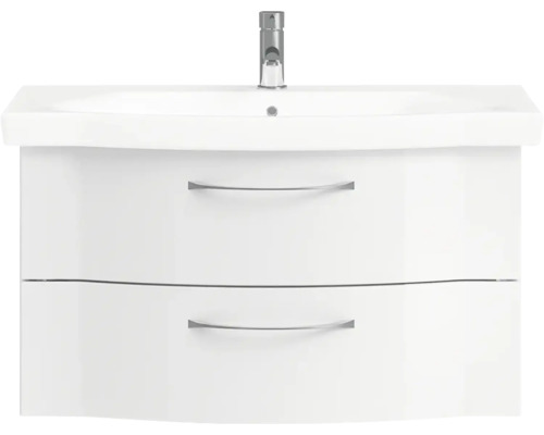 Waschtischunterschrank mit zwei Schubladen und Armatur