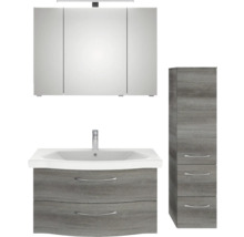 Ensemble de salle de bains avec armoire de toilette, meuble sous-lavabo et armoire haute