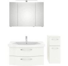 Ensemble de meubles de salle de bains avec armoire de toilette, meuble sous-lavabo et armoire latérale pour la salle de bains