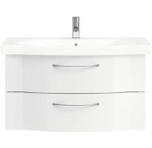 Meuble sous-lavabo avec deux tiroirs et lavabo à poser
