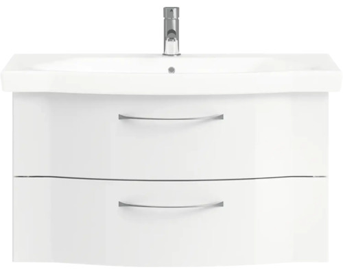 Meuble sous-lavabo avec deux tiroirs et lavabo à poser