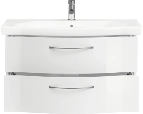 Meuble sous-lavabo avec deux tiroirs et lavabo