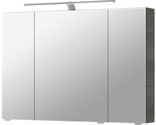 Armoire de toilette à trois portes avec éclairage