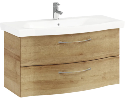 Meuble sous-lavabo avec deux tiroirs et lavabo
