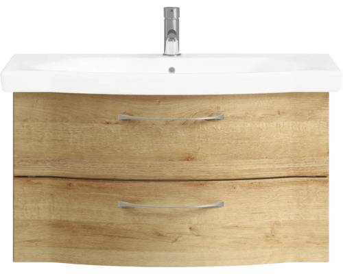 Meuble sous-vasque avec deux tiroirs et vasque à poser
