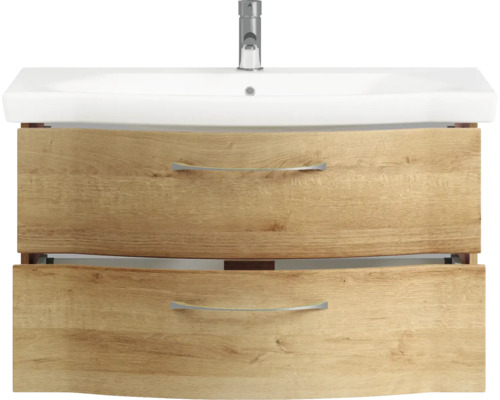 Meuble sous-lavabo avec deux tiroirs et robinetterie