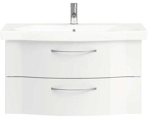 Meuble-lavabo avec deux tiroirs et robinet