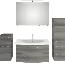 Ensemble de meubles de salle de bains avec lavabo, armoire de toilette et meubles latéraux