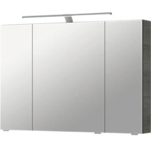 Armoire de toilette à trois portes avec éclairage pour la salle de bains