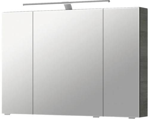 Armoire de toilette à trois portes avec éclairage pour la salle de bains