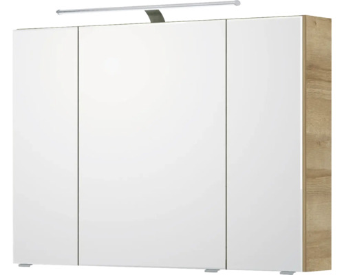 Spiegelschrank mit Beleuchtung und drei Türen für das Badezimmer