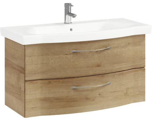 Waschtischunterschrank mit zwei Schubladen und Waschbecken