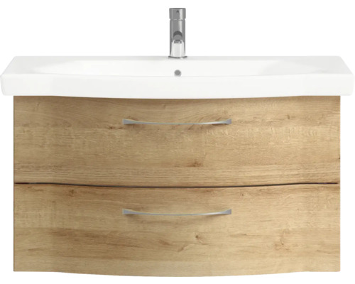 Waschtischunterschrank mit zwei Schubladen und Waschbecken