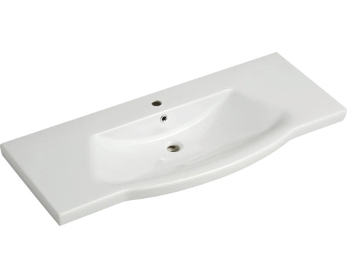 Plan de toilette en céramique sanitaire avec trou de robinet et trop-plein