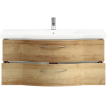 Meuble sous-lavabo avec deux tiroirs et lavabo à poser