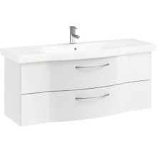 Waschtischunterschrank mit zwei Schubladen und Aufsatzwaschbecken