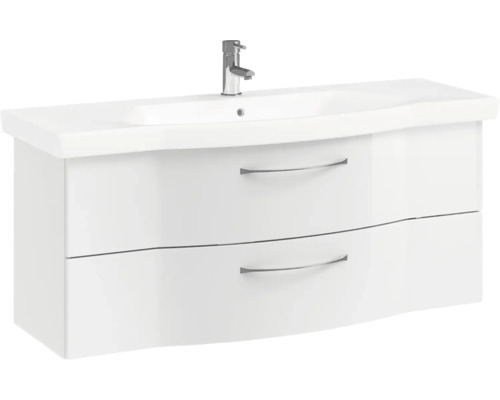 Meuble sous-lavabo avec deux tiroirs et lavabo à poser
