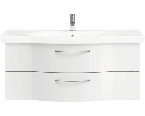 Meuble-lavabo avec deux tiroirs et robinet