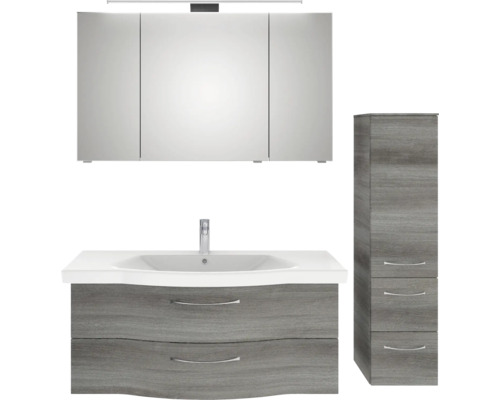 Ensemble de salle de bains avec meuble sous-lavabo, armoire de toilette et armoire haute